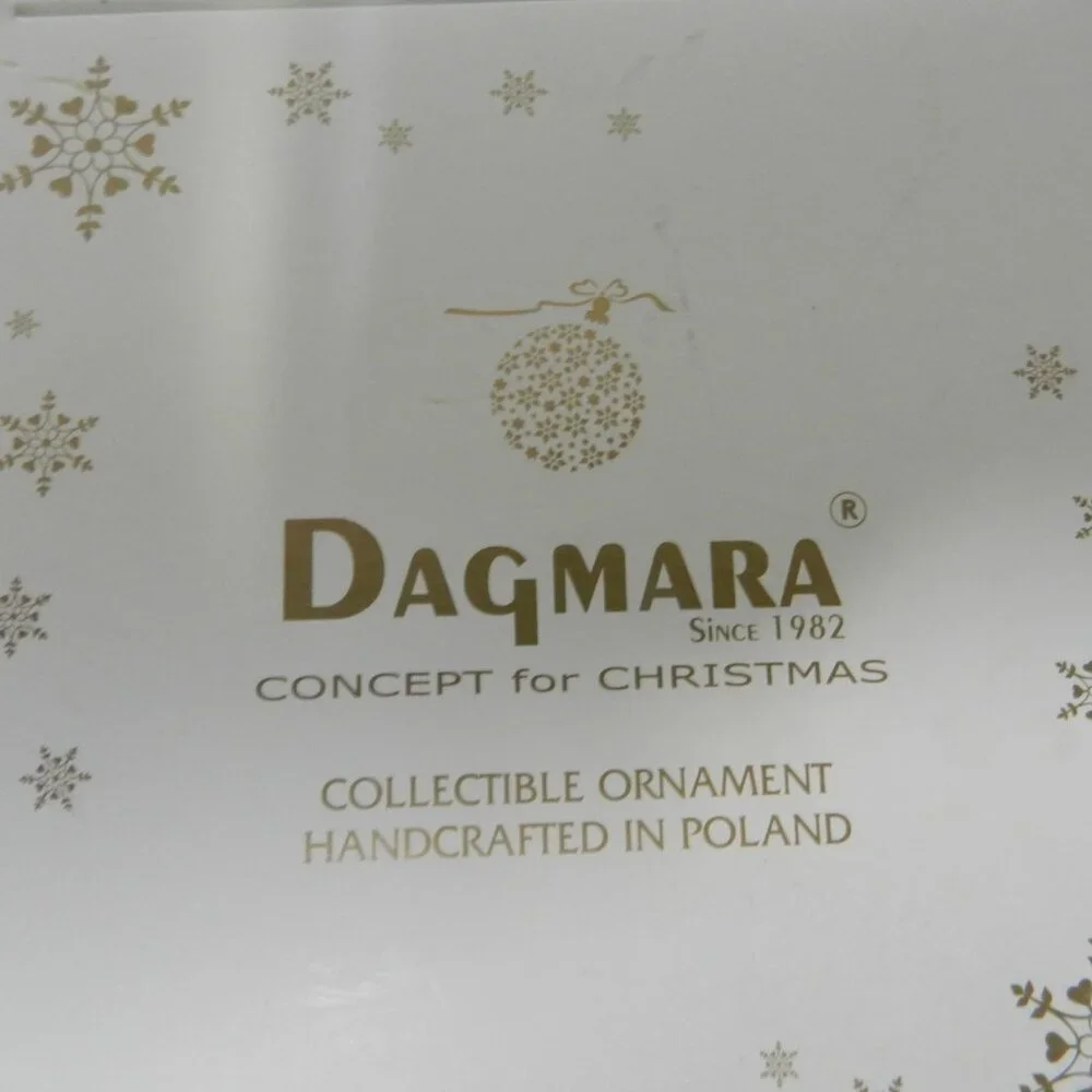 Dagmara Poland Handmade Christmas Ornament large ball sequin blown glass NEW NIB